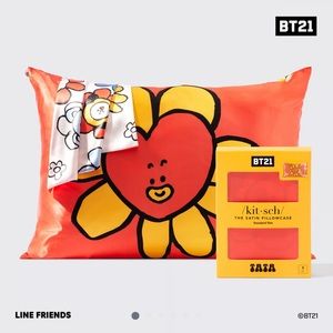 BT21 meets Kitsch Standard Full / Queen Satin Pillowcase Pillow Case TATA NWT